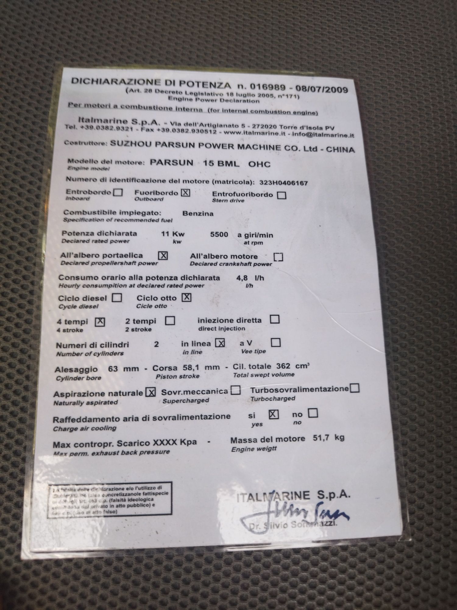 4-тактов извън бордови двигател PARSUN 15кс къс ботуш.