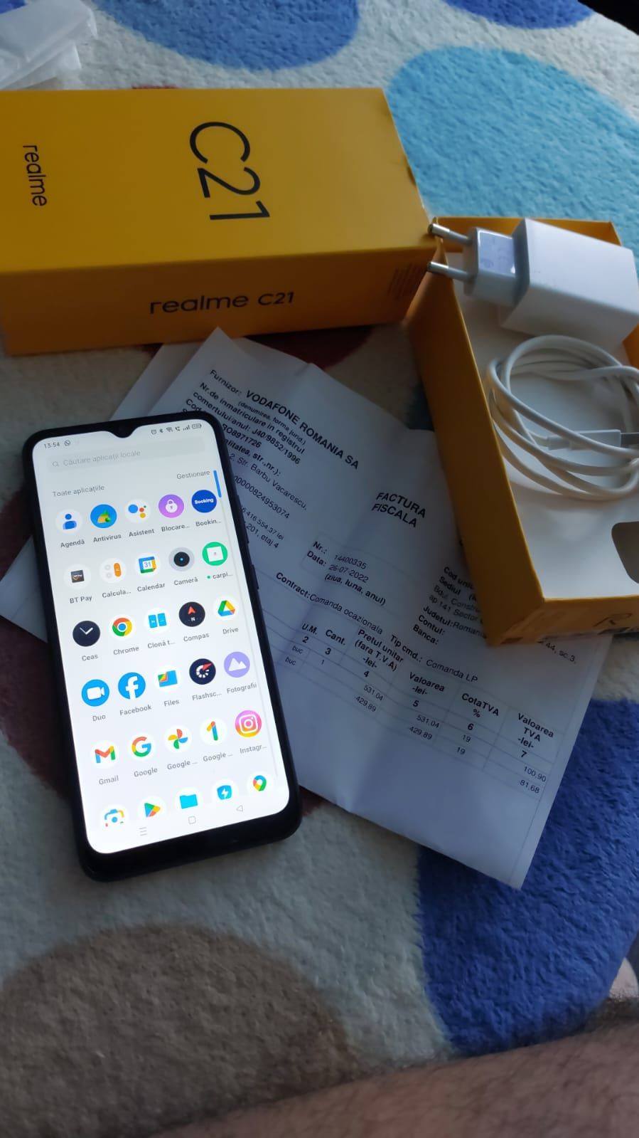 Realme c21 folie față 64gb 4gb ram Impecabil la cutie