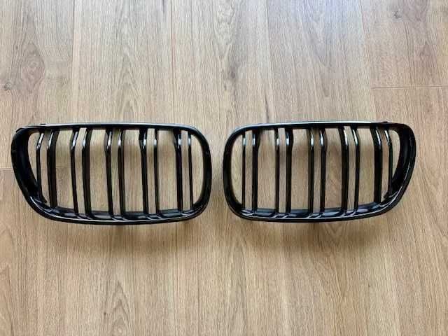 Решетки Бъбреци БМВ Х3 BMW X3 E83 2007>2010 Двойни Черен Гланц
