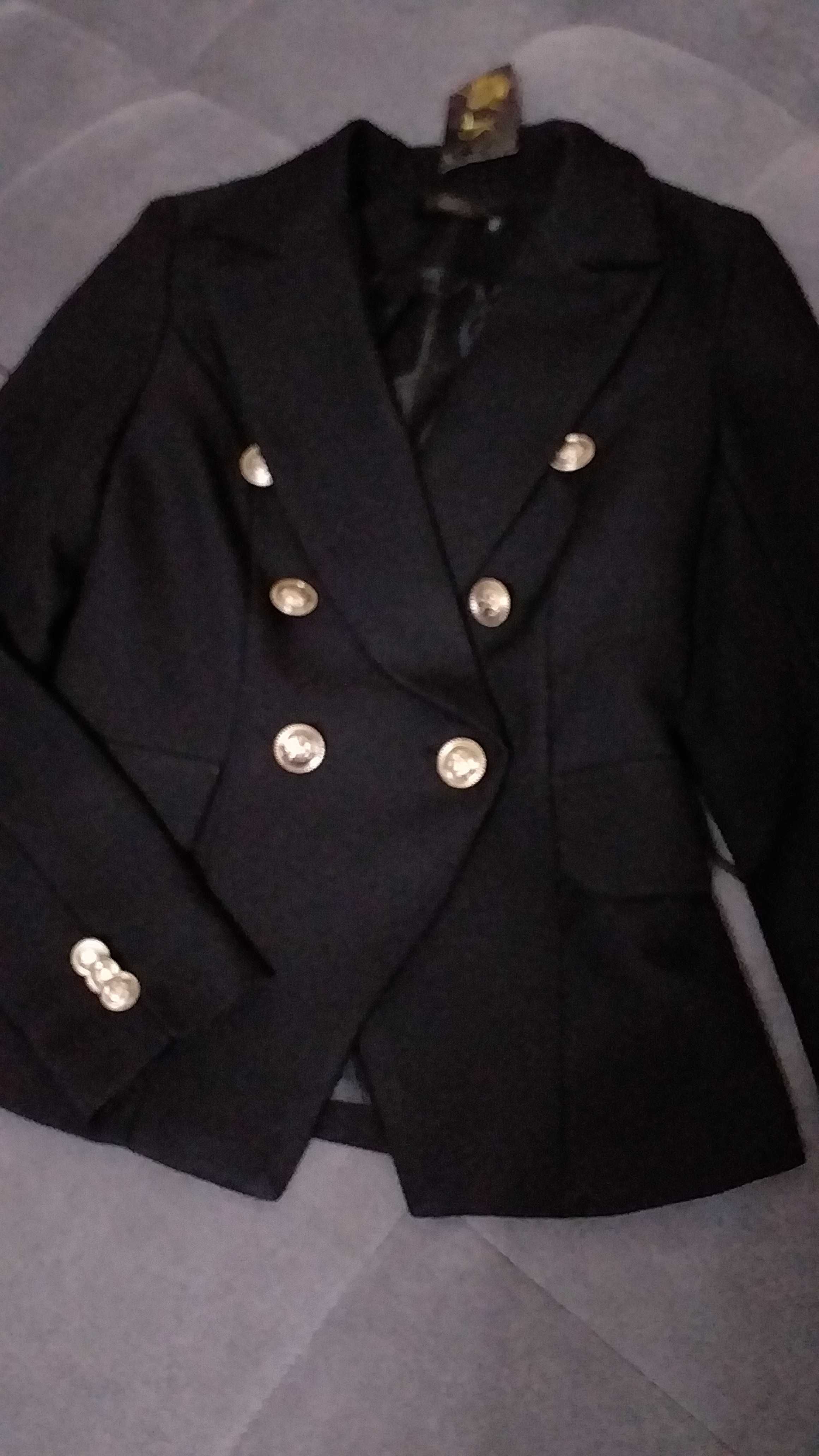Черный новый пиджак/костюм/жакет
