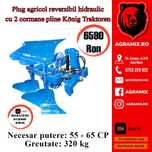 Plug agricol nou reversibil hidraulic 2 brazde trupite cormane pline