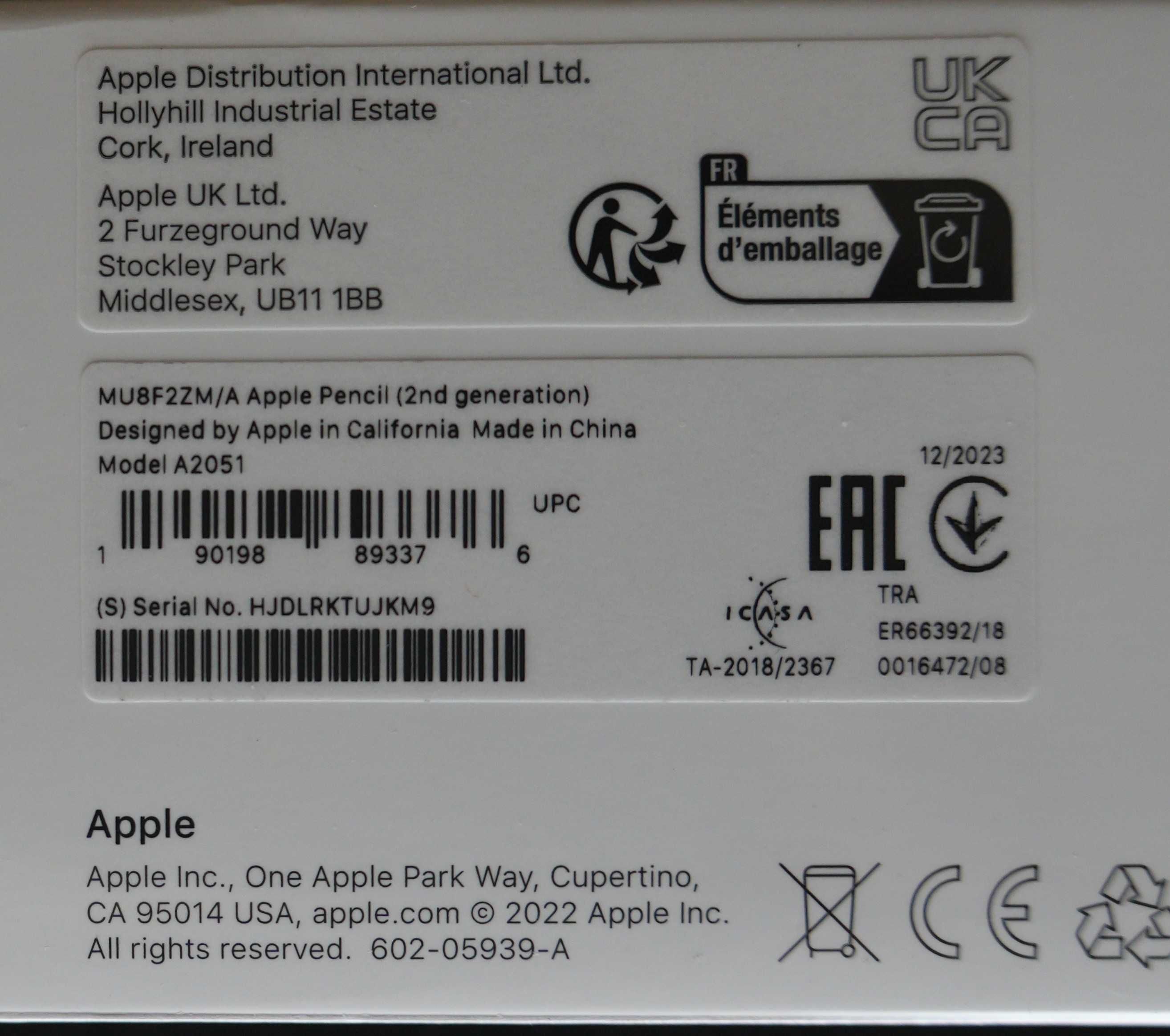 НОВ! Apple Pencil (2nd generation) - 2год. ГАРАНЦИЯ, MU8F2ZM/A Ipad