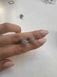 Cercei rotunzi 1 CT moissanite