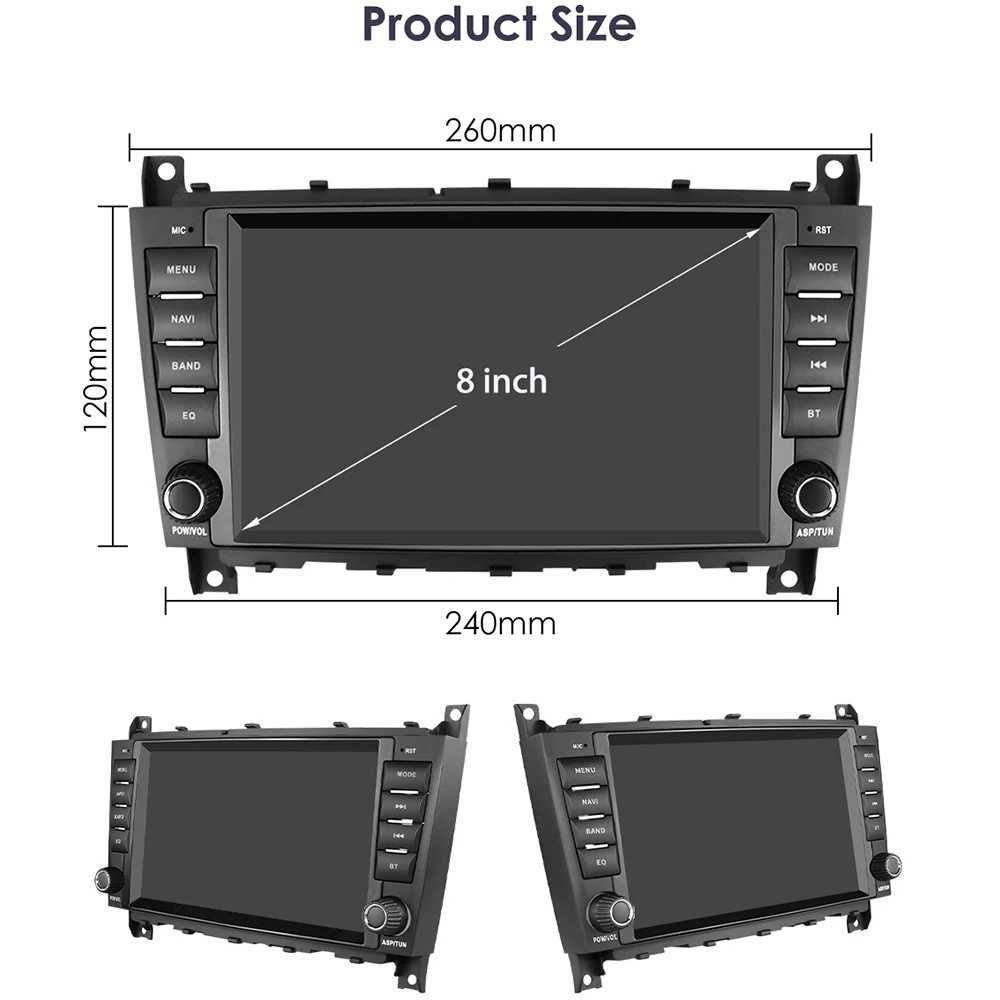 Android навигация за Mercedes-Benz w203/w209 facelift 9” CARPLAY