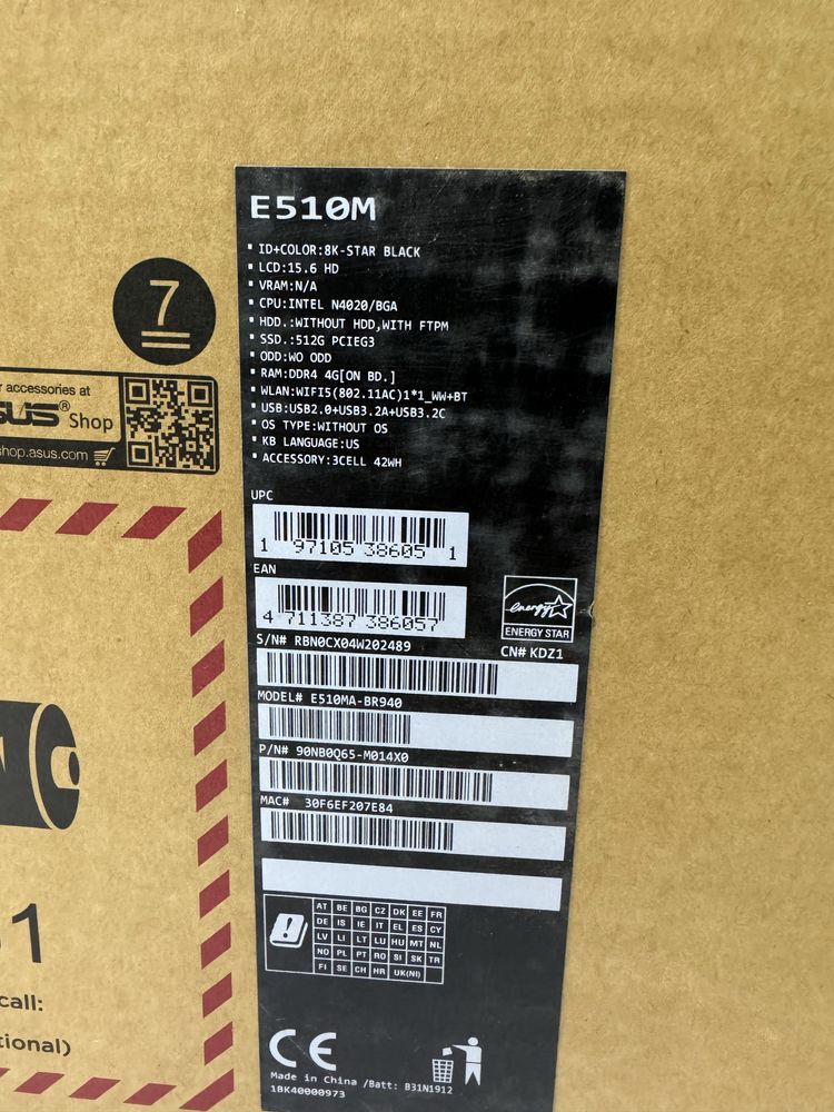 Asus yangi noutbuk 512 nvme ssdlik soraganlar uchun