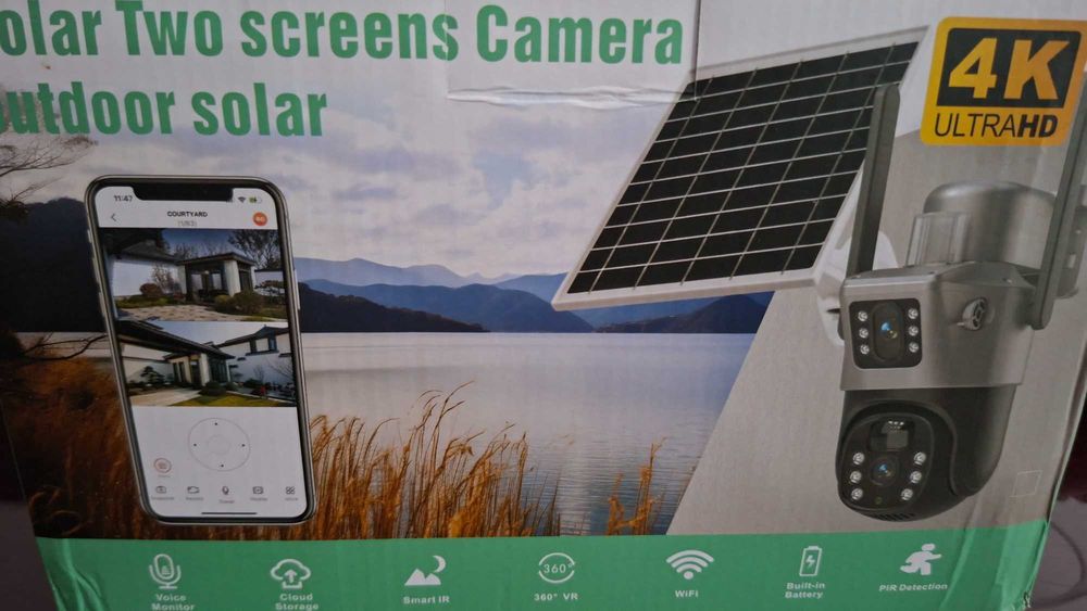 Camera de supraveghere cu panou solar