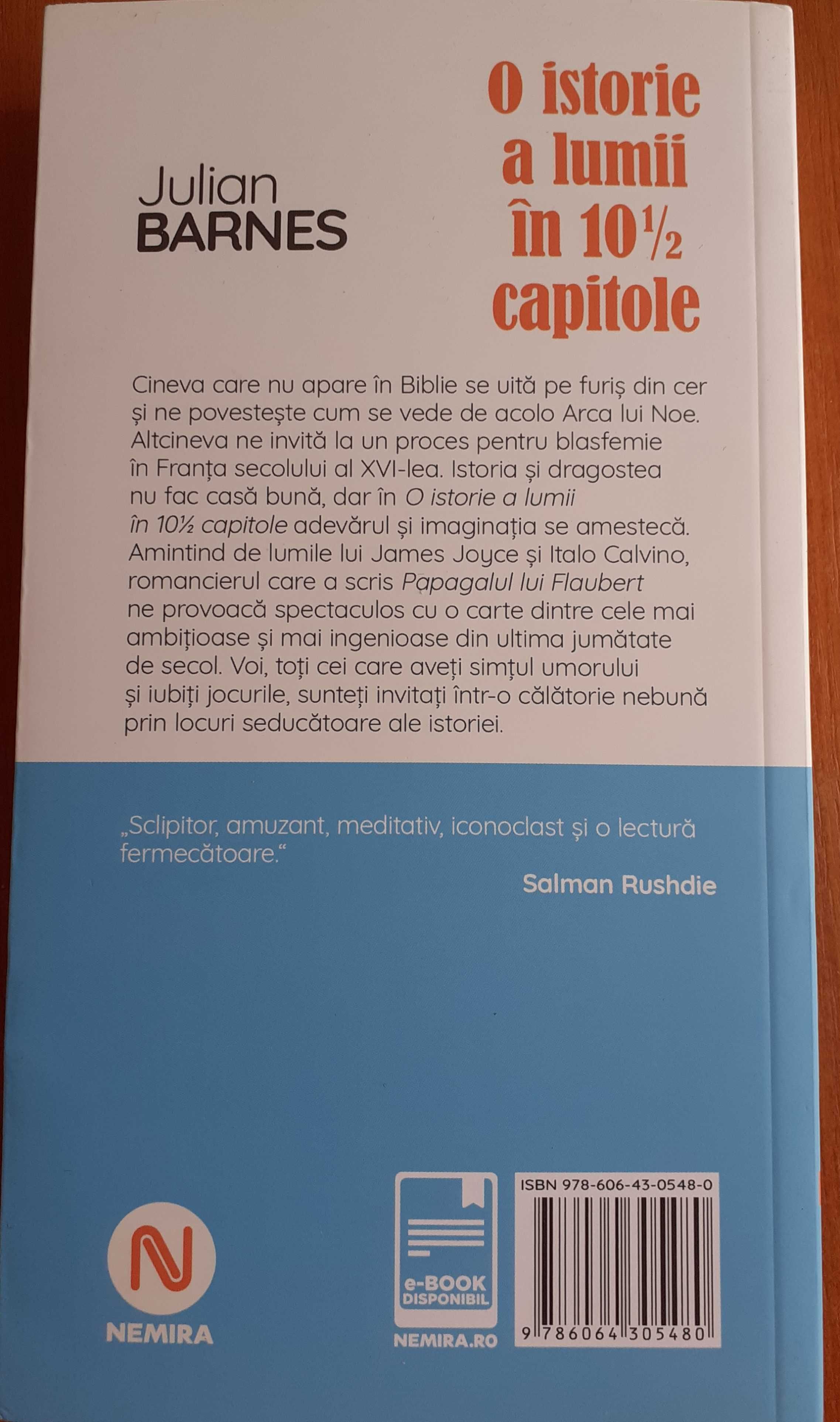 Carte noua "O istorie a lumii in 10 1/2 capitole", Julian Barnes