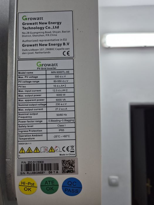 Invertoare GROWATT on-grid 6kw