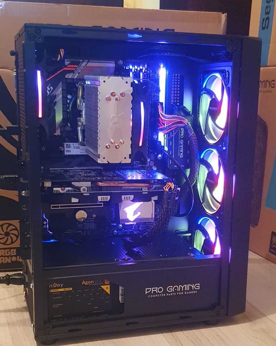 Pc gaming ram ddr4 ssd m2 gtx 1060 6gb sursa cooler carcasa rgb