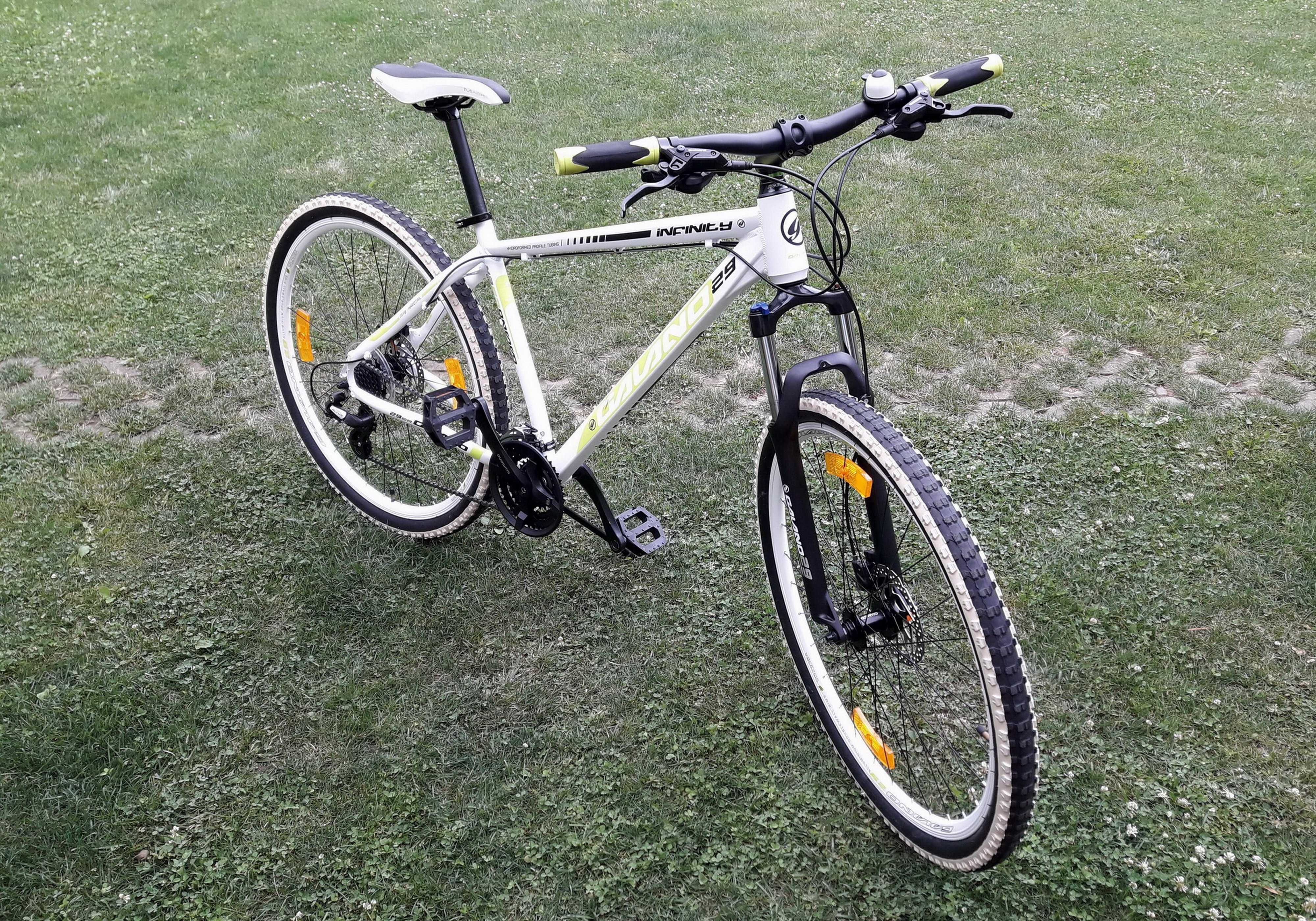 Bicicletă Galano Infinity MTB 29’, 24 viteze, ALUMINIU, fr. disc - alb