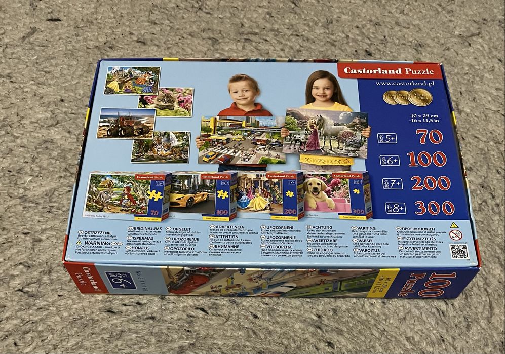 Puzzle Castorland Train Station de 100 piese pentru copii 6+ ani