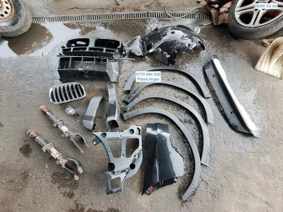 ornament ornamente trim trimuri roata semicerc suport flaps bara nara tubulatura admisie tub priza de aer st fata carenaj suport radiatoare grila trager proiector ceata telescoape originale bmw x5 x5 LCI x6 E70 E71 E72