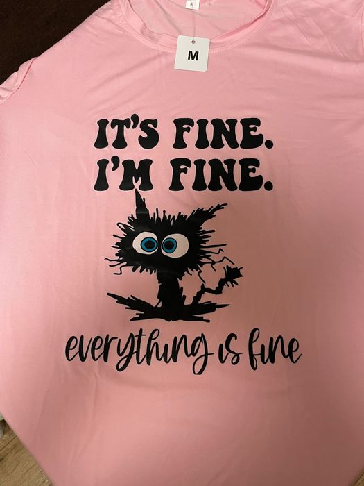 Tricou dama roz cu imprimeu NOU