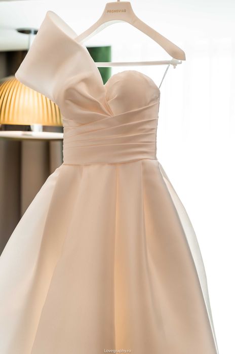 Rochie mireasa Pronovias, Sedna, XS, mikado, curățată profesional