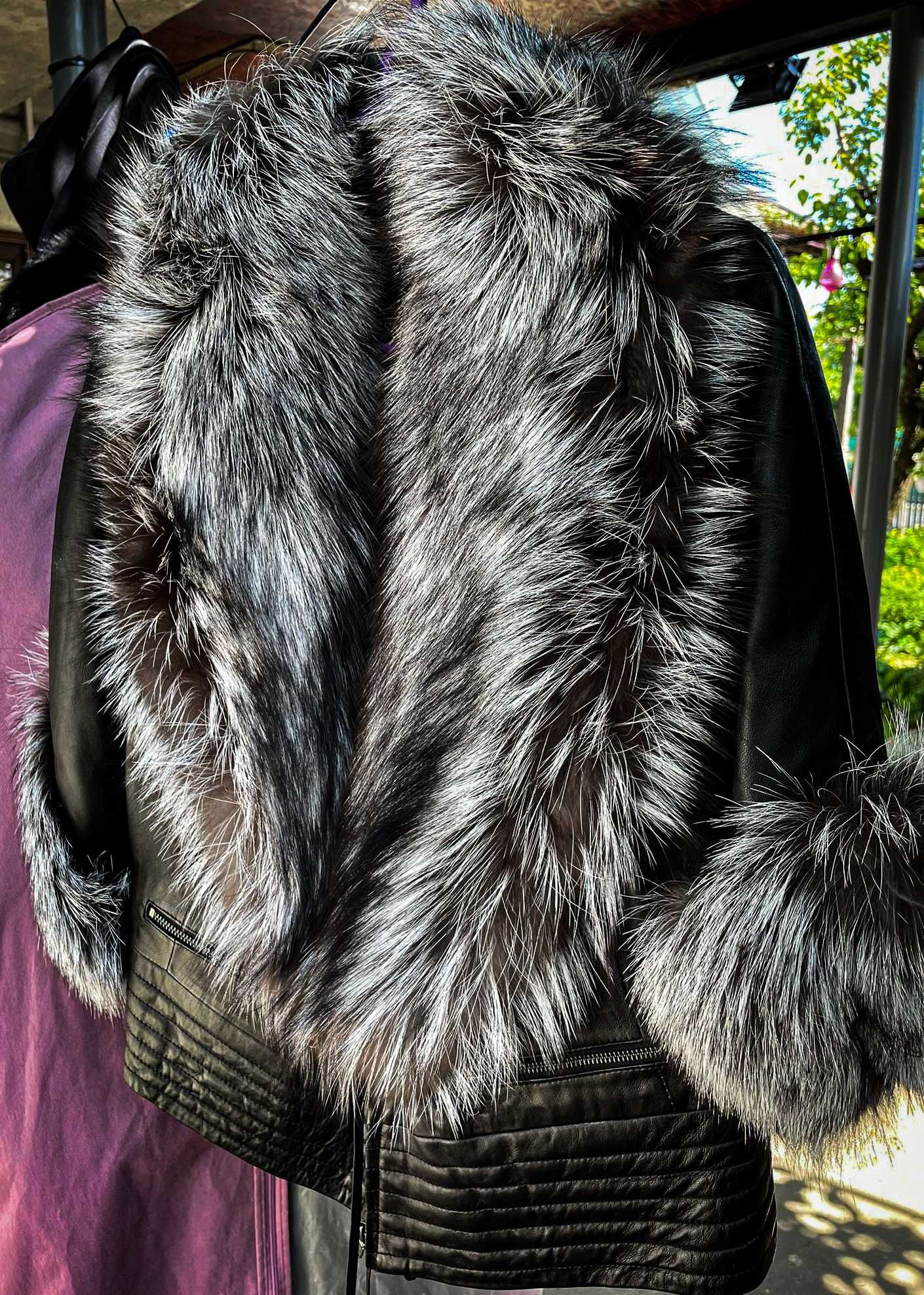 Jacheta de piele naturala si blana naturala Carisma Leather Collection