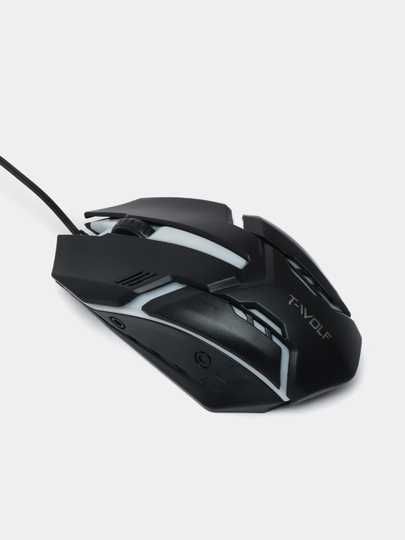 Игровая клавиатура и мышка TWOLF TF200, с RGB подсветкой