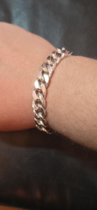 Brățară argint masivă cuban Franța 950%