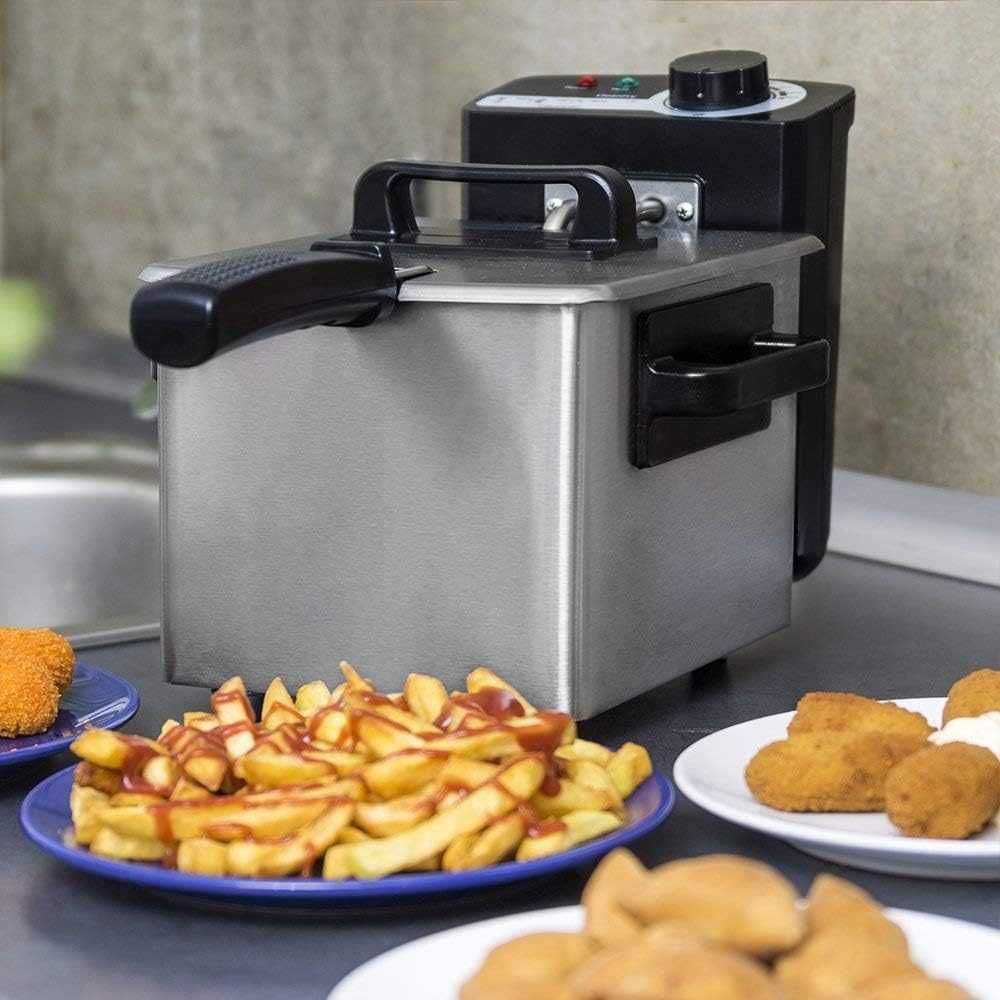 Фритюрник Cecotec CleanFry - 1,5л, до 190C, тава, подходяща за миялна