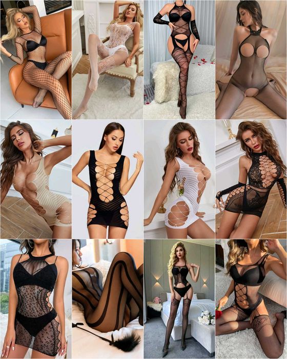 Дамски бодита мрежести жартиери секси бельо