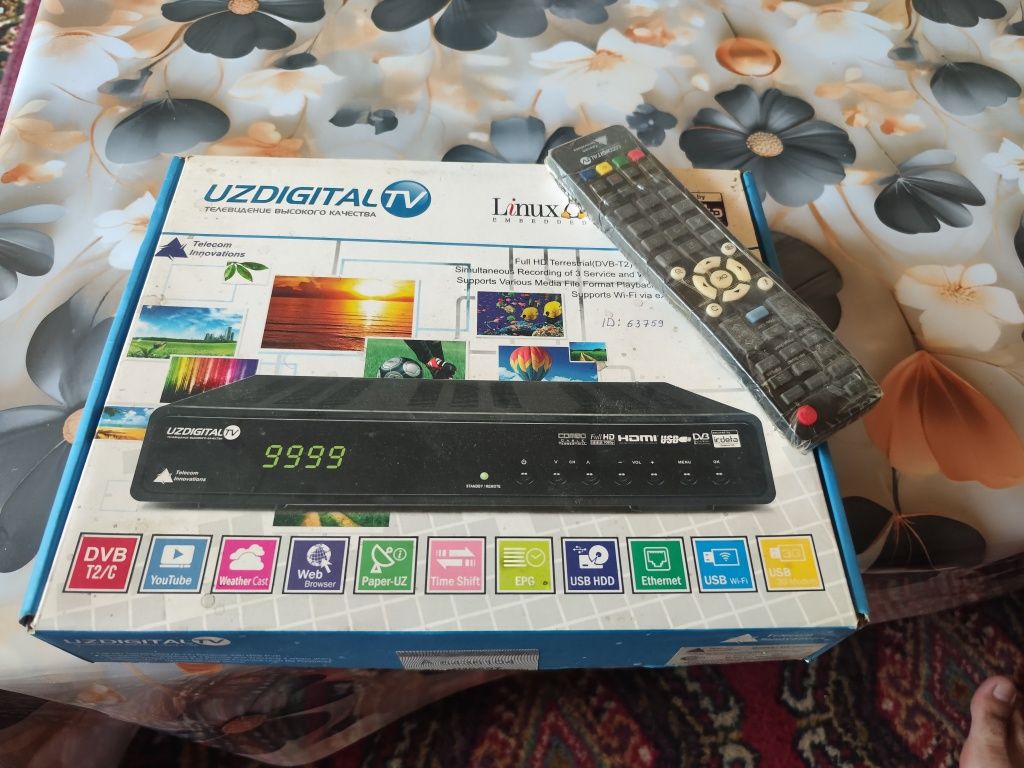 Uzdigatal tunner T-2 format Rossiya va LG televizor 72 diaganal