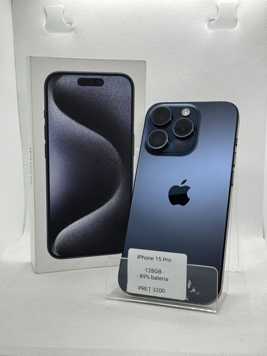 Magazin Vindem: Iphone 15 Pro, 128GB, 89%bateria