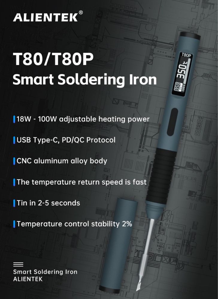 Letcon Portabil Alientek T80 450 grade celsius