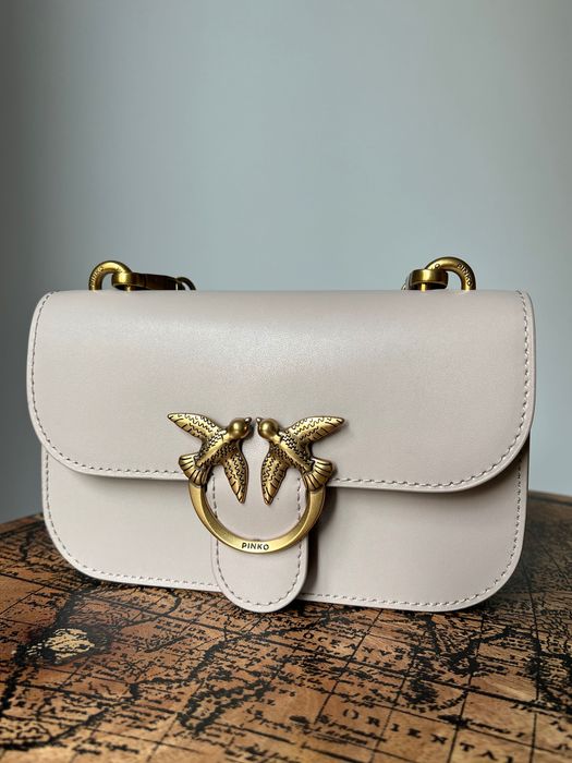Чанта Pinko Love Bell Mini сиво