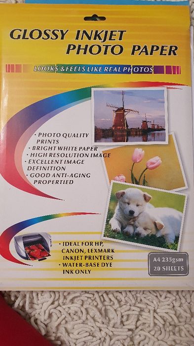 Бумага А4 цветная maestro, фотобумага А4 glossy inkjet