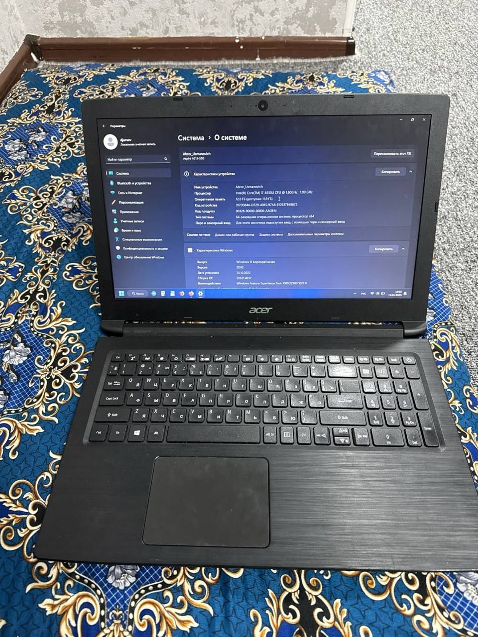 Noutbuk Aser Intel core i7 srochna sotiladi
