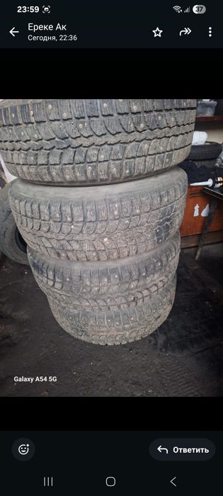 Продам зимние шины с дисками сто девяносто 5*65r 15