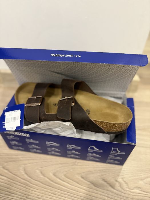 Papuci bărbați Birkenstock Arizona BS Habana-43,piele naturală
