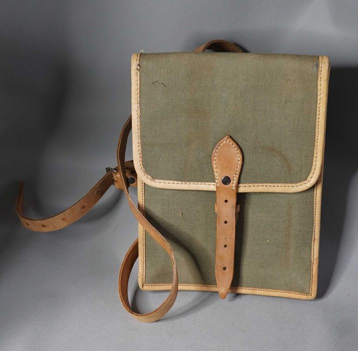 Стара Военна Офицерска Текстилна чанта за секретни документи и карти