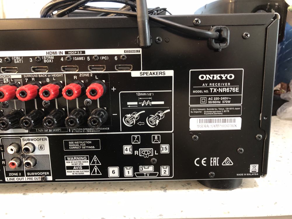 Като нов Onkyo TX-NR676e Bluetooth Wi-Fi