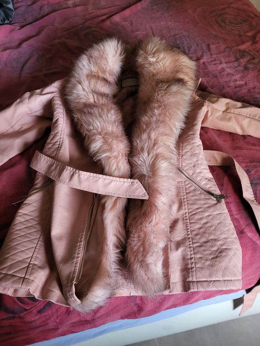 Детско кожено палто за 12 г.