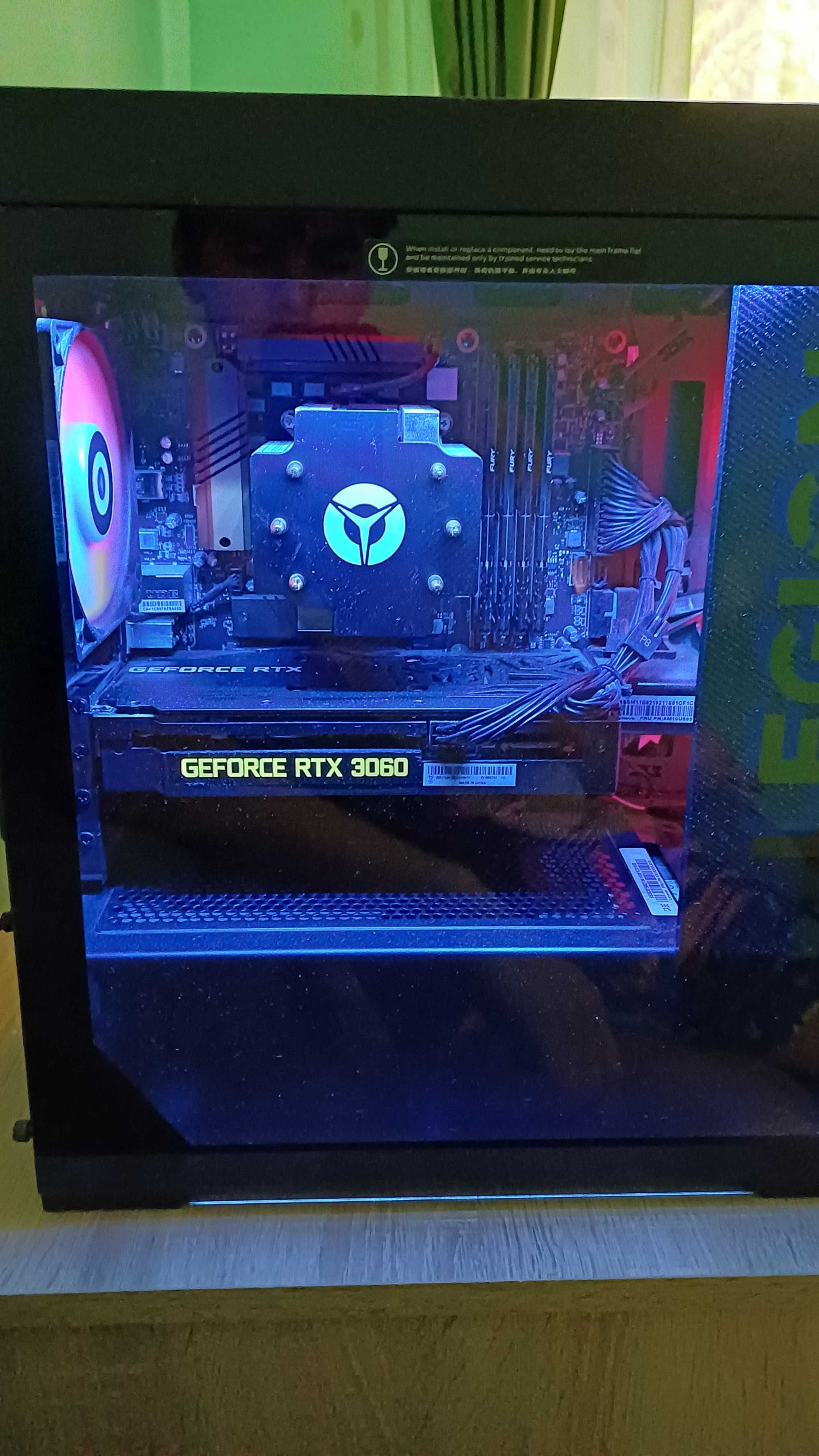 Setup PC Gaming LenovoLegionT5 (RTX 3060, I5-11400, 32GB RAM, HDD+SSD)