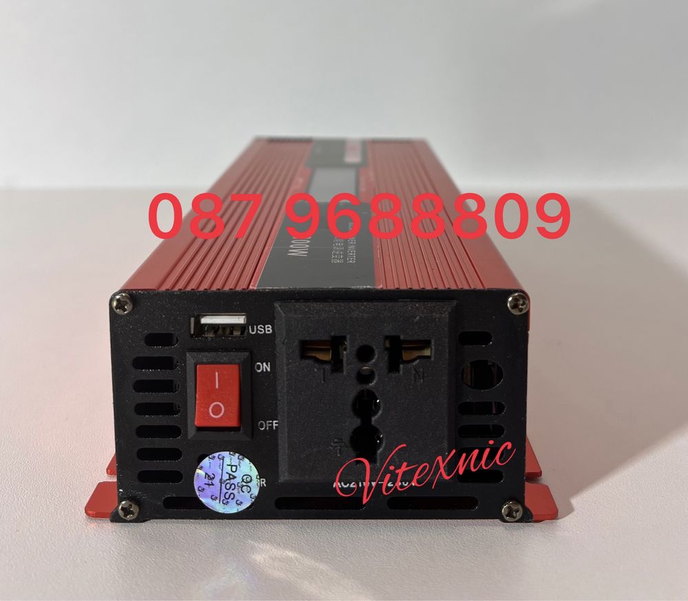 Инвертор  с дисплей UKC 2000W 12V/24V 220V, инвертер 2000В