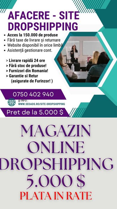 CREARE SITE DROPSHIPPING de la 850$ - Creare Magazin Online PRO 2025