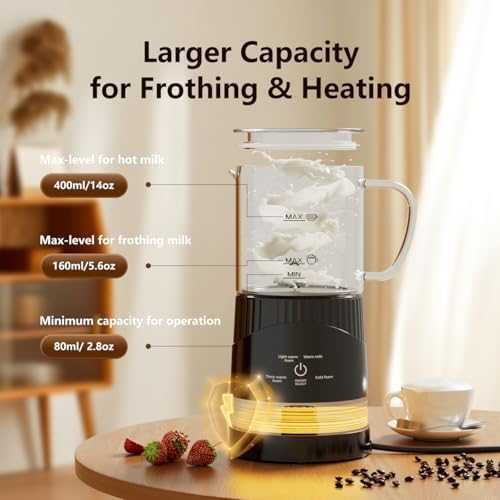 Нов Автоматичен фротер за мляко 400 мл – гореща и студена пяна напитки