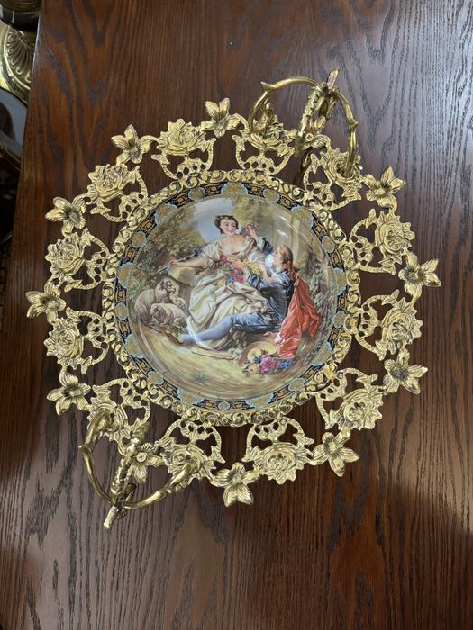 Fructiera- bronz-portelan