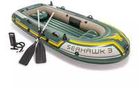 Лодка 3-х местная(360кг) Seahawk 3 INTEX + весла и насос в подарок