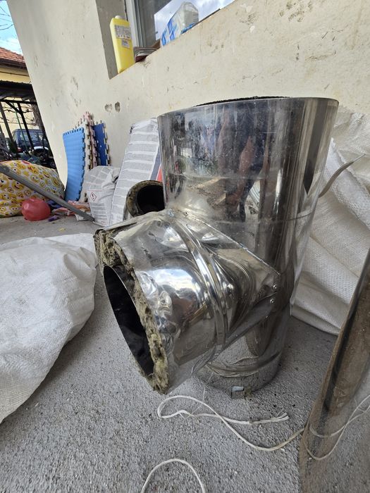 Двоен димоотвод, Инокс Ф130-180 1м.