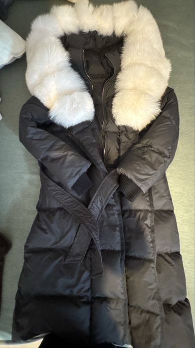 Geaca lunga cu blana naturala