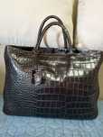 Дамска чанта Furla, кафяв шегрен, естествена кожа
