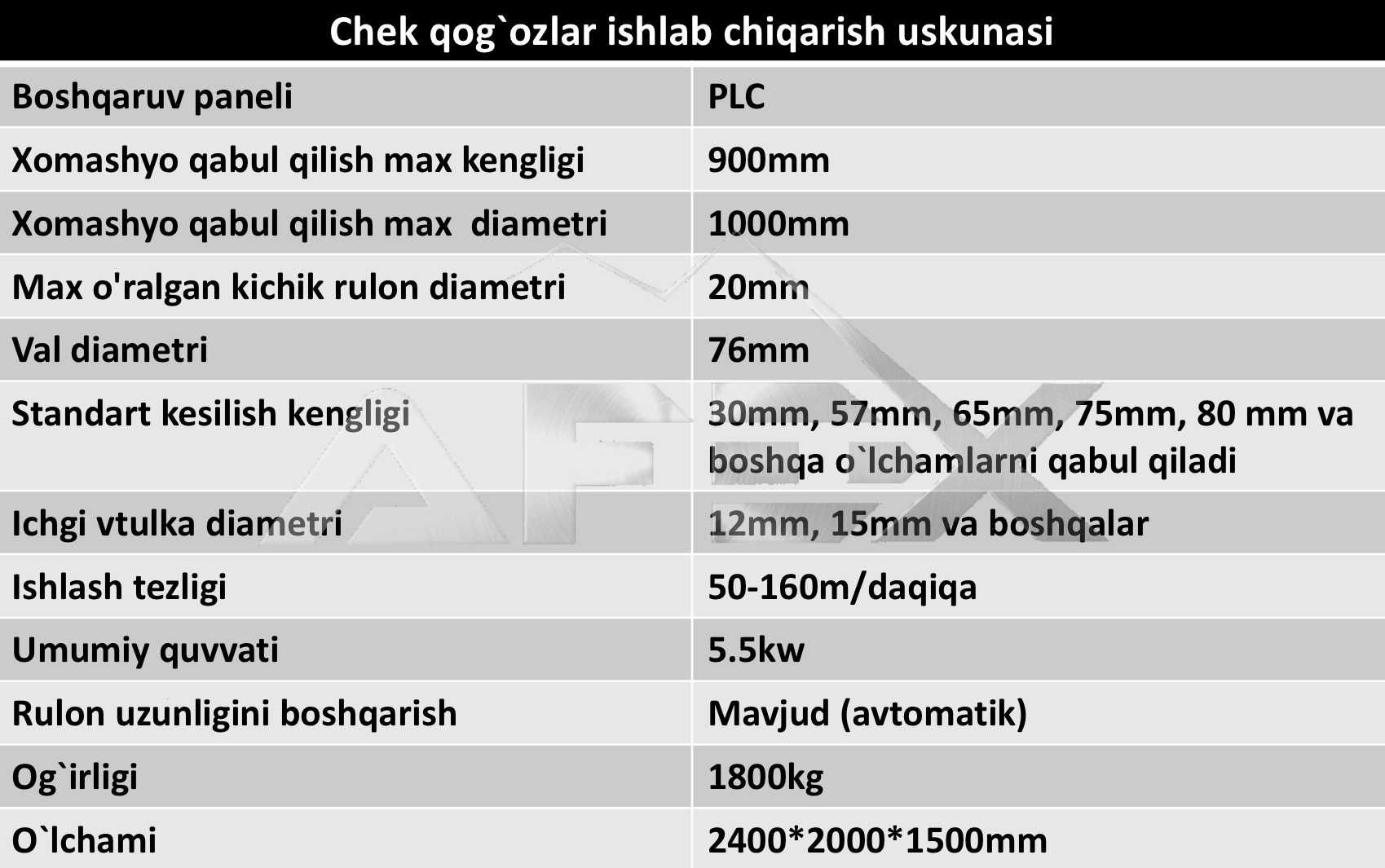 Chek ishlab chiqarish uskunasi чек chek qog'oz