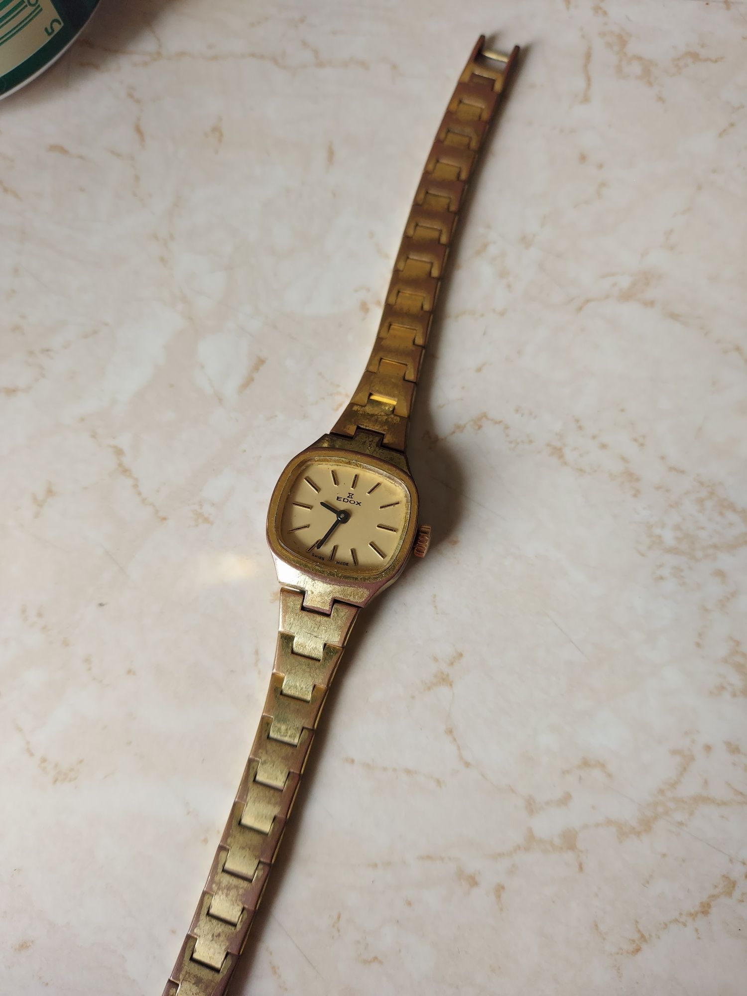 Ceas dama,elvețian Edox swiss made,17 rubis mecanism mecanic necuratat
