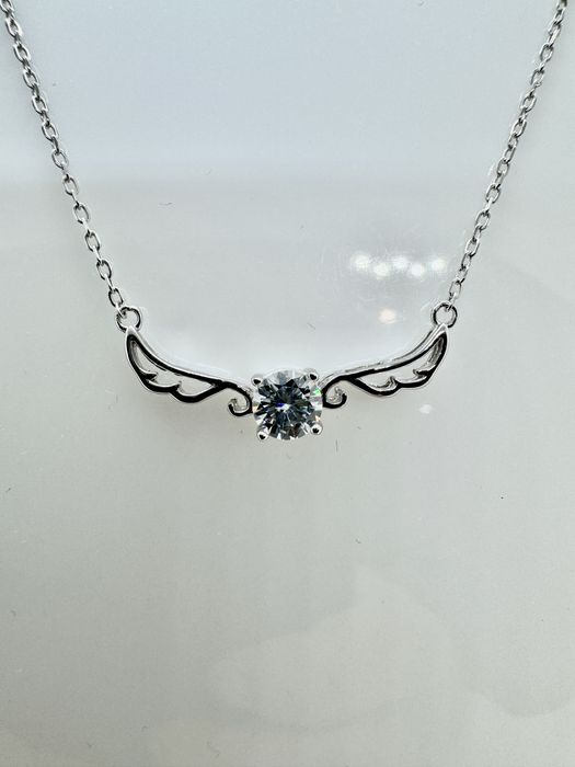 Сребърно колие с мойсанит (Диамант) 0.5 карата