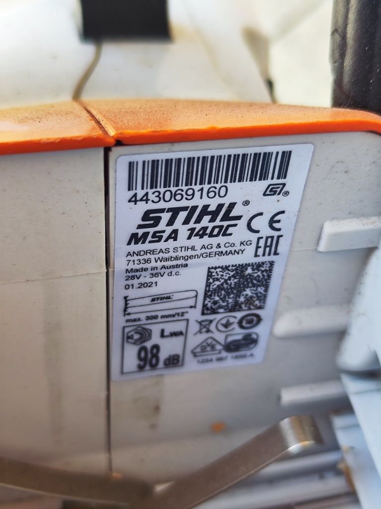 Drujba electrica pe acumulator Stihl MSA 140C corp