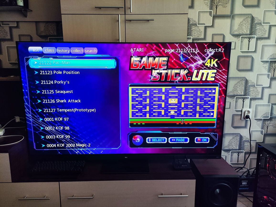 Game Stick Lite 4K - Конзола с 10 000+ ретро игри + 2 джойстика