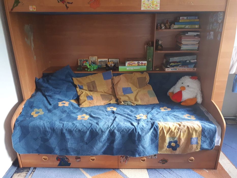 Двух яростная кровать детская подростковая