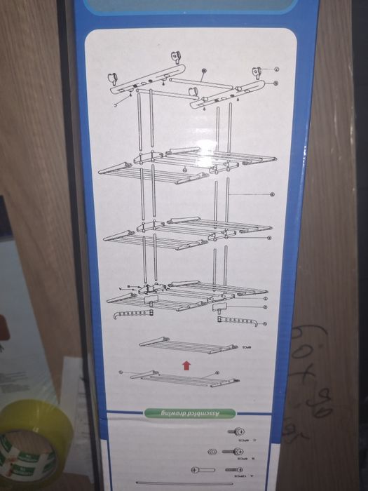 Uscator Rufe Vertical  64x 1,7m înălțime,  suporta 50 kg